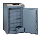 Pawn Guard: Example of a Commercial Safe used for the secure storage of high value inventory in Pawn Shops.